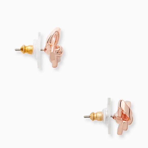 Kate Spade | NWT Rose Gold Skinny Mini Bow Studs - Picture 3 of 5